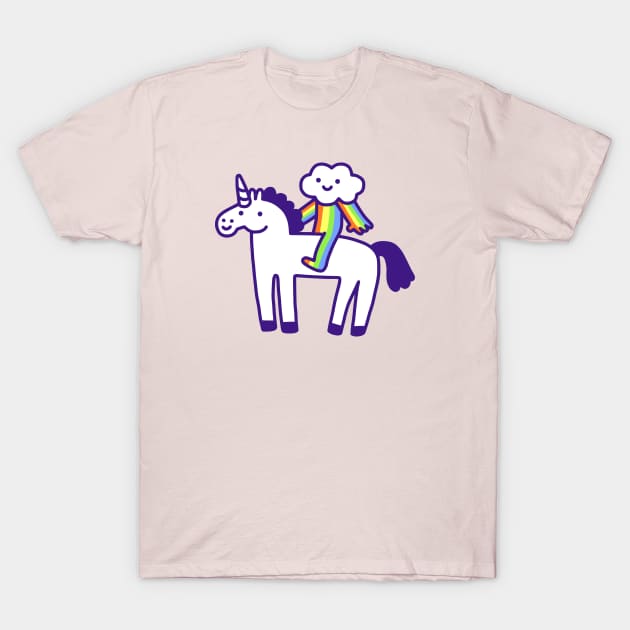 Unicorn and Rainbow T-Shirt by obinsun